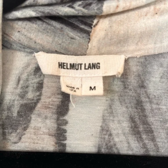 Helmut Lang Monochrome Artistic Long Sleeve Wrap Top. Size M - Picture 2 of 4
